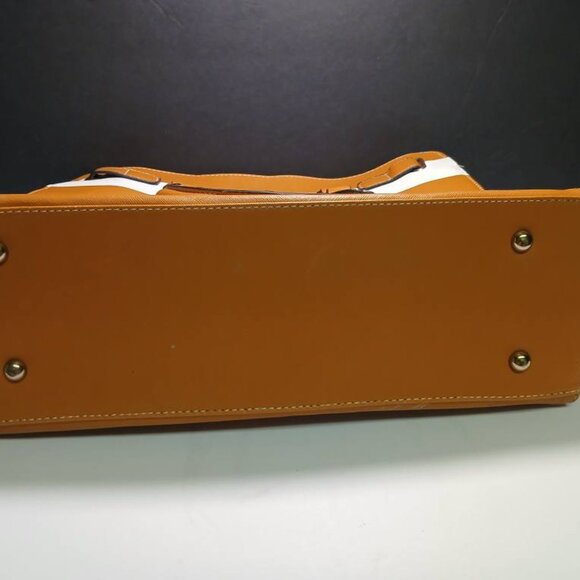 Michael Kors Hand Bag / Michael Kors Shoulder Bag / Orange & White Bag - Picture 7 of 10